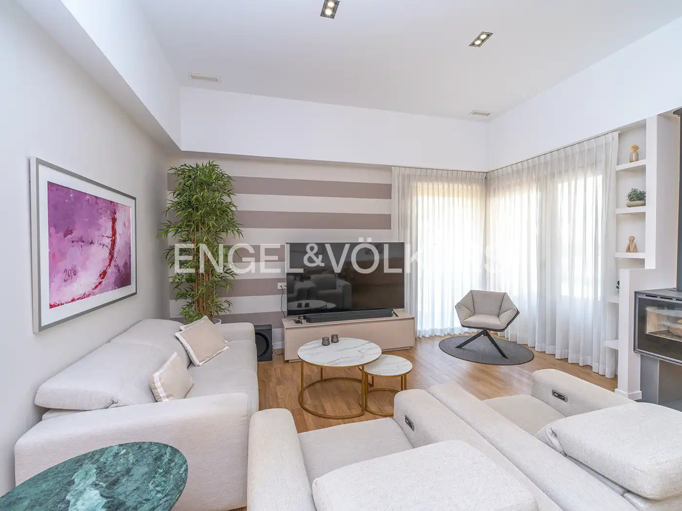 Sala de estar de Casa o chalet en venta en Santa Pola con Aire acondicionado, Calefacción y Jardín privado