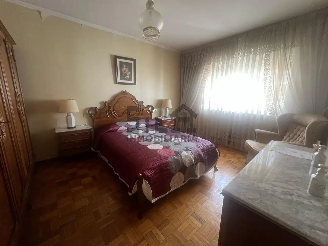 Bedroom of Flat for sale in O Carballiño    with Heating, Parquet flooring and Furnished