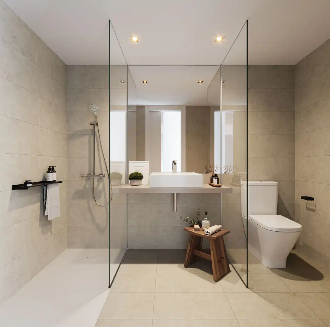 Baño de Casa adosada en venta en Cuarte de Huerva con Calefacción, Jardín privado y Terraza
