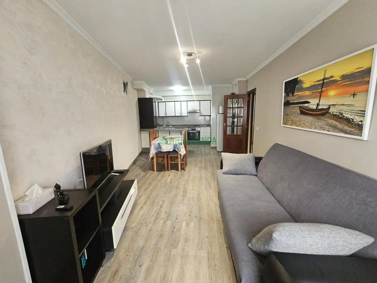 Sala de estar de Piso en venta en Sanxenxo con Terraza y Amueblado