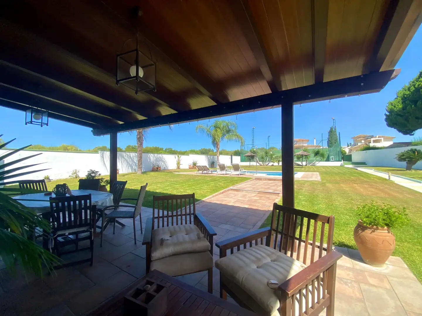 Terraza de Casa o chalet en venta en El Puerto de Santa María con Calefacción, Jardín privado y Piscina