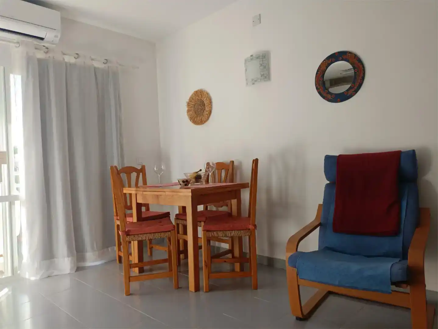 Dining room of Flat for rent in Pollença  with Air Conditioner, Private garden and Furnished