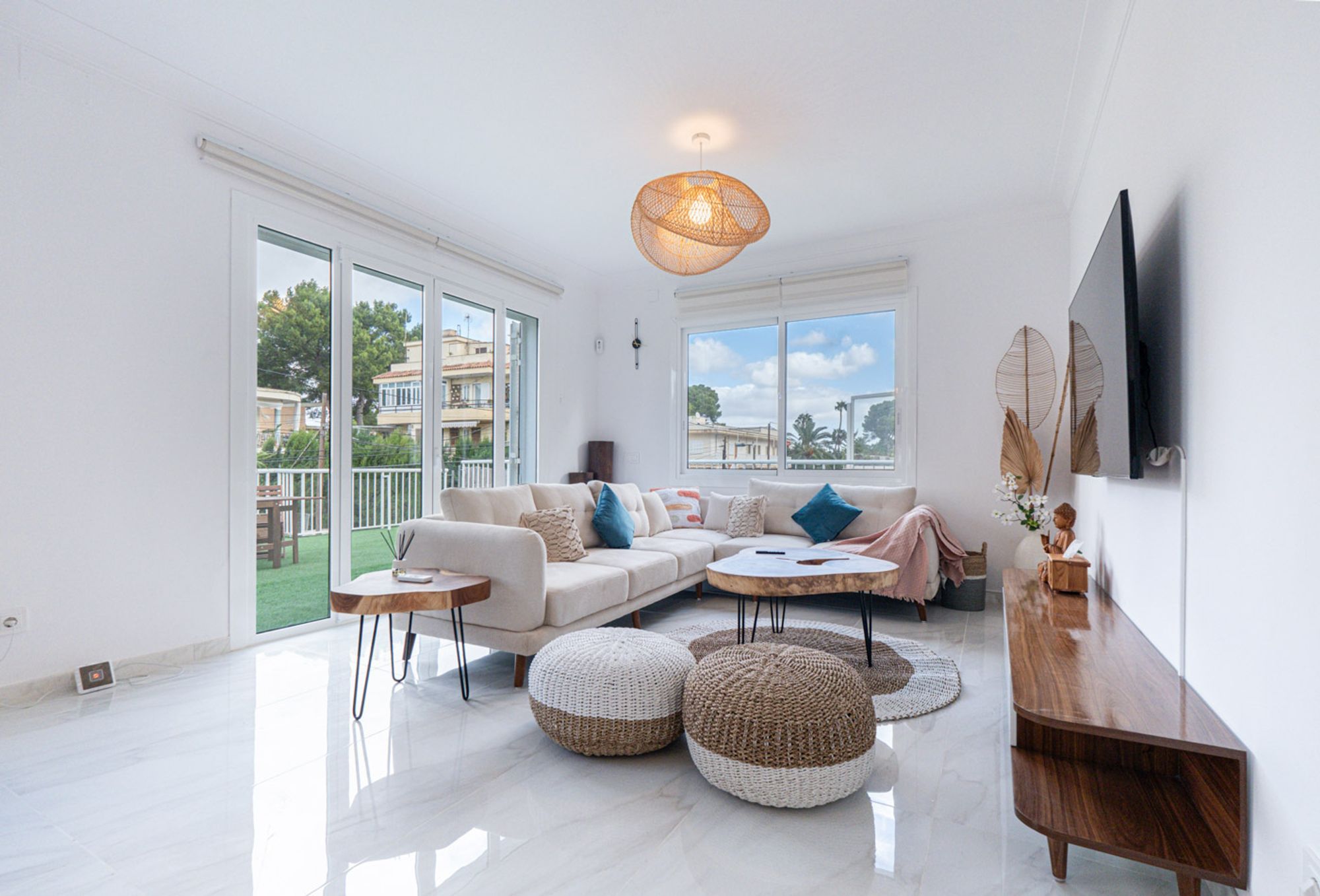 Sala d'estar de Apartament de lloguer en  Palma de Mallorca amb Terrassa i Balcó