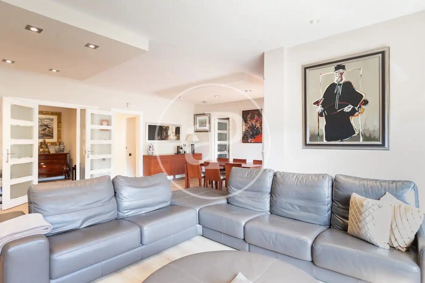 Sala de estar de Piso en venta en Barcelona con Calefacción, Jardín privado y Terraza