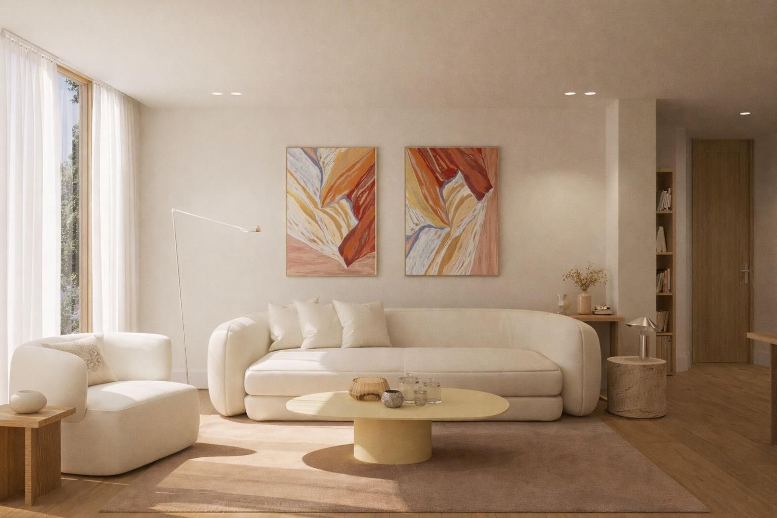 Wohnzimmer von Wohnungen zum Verkauf in Moncofa mit Klimaanlage und Terrasse