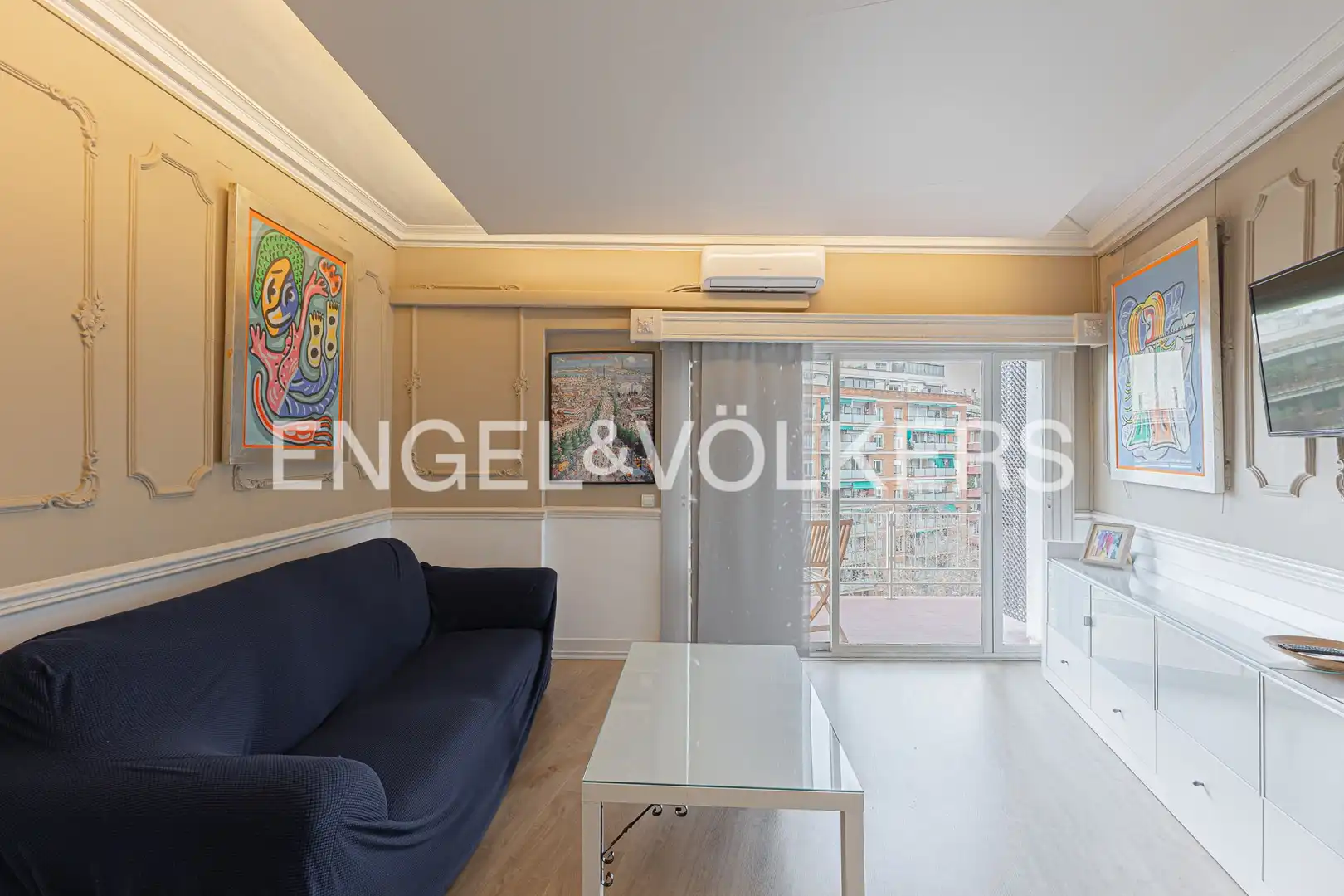Living room of Flat for sale in Barcelona  with Air Conditioner, Heating and Parquet flooring