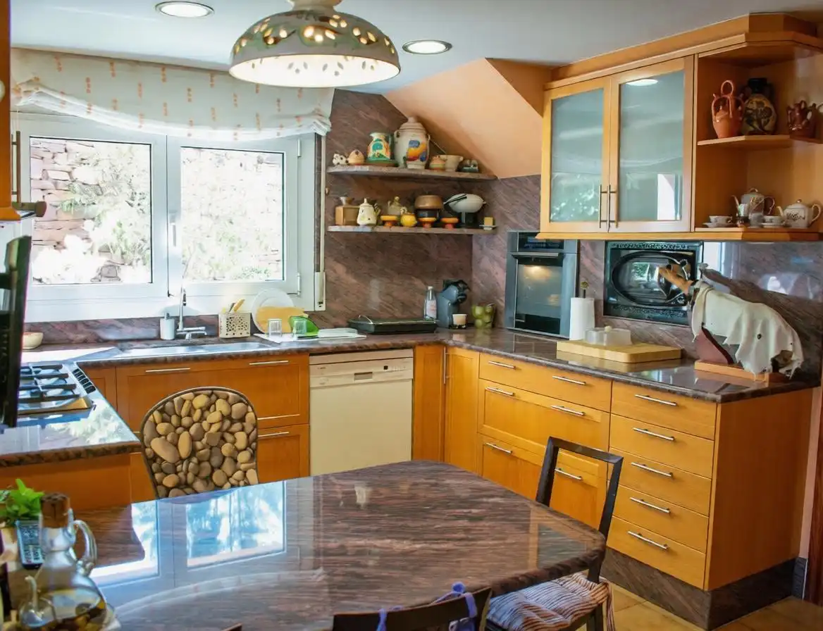 Cocina de Casa o chalet en venta en Tagamanent con Jardín privado, Terraza y Piscina