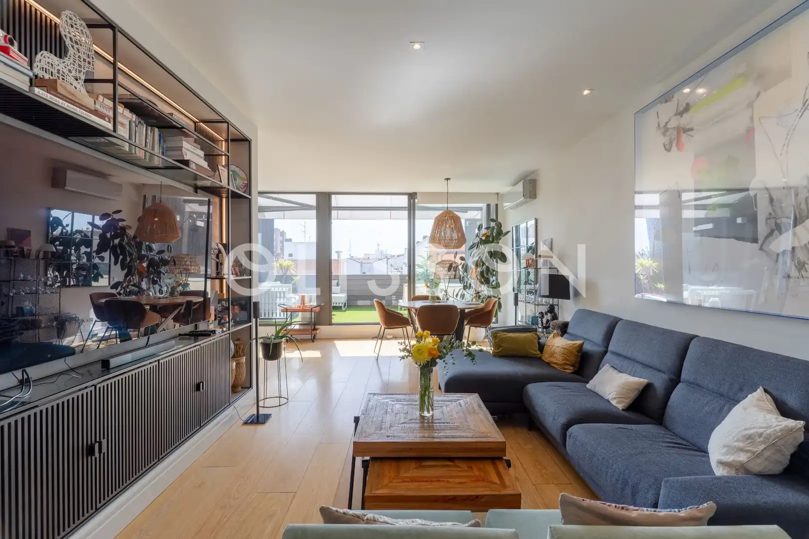 Sala de estar de Ático en venta en Madrid con Aire acondicionado, Calefacción y Terraza