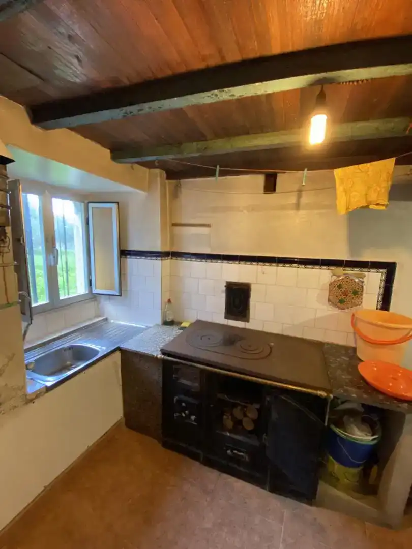 Küche von Wohnung zum Verkauf in Cerdido mit Privatgarten und Abstellraum