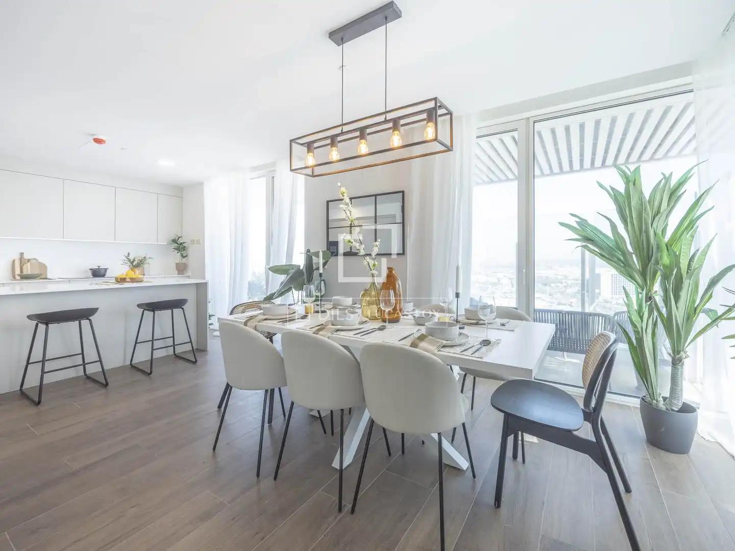 Esszimmer von Dachboden zum Verkauf in Valencia mit Klimaanlage, Heizung und Terrasse