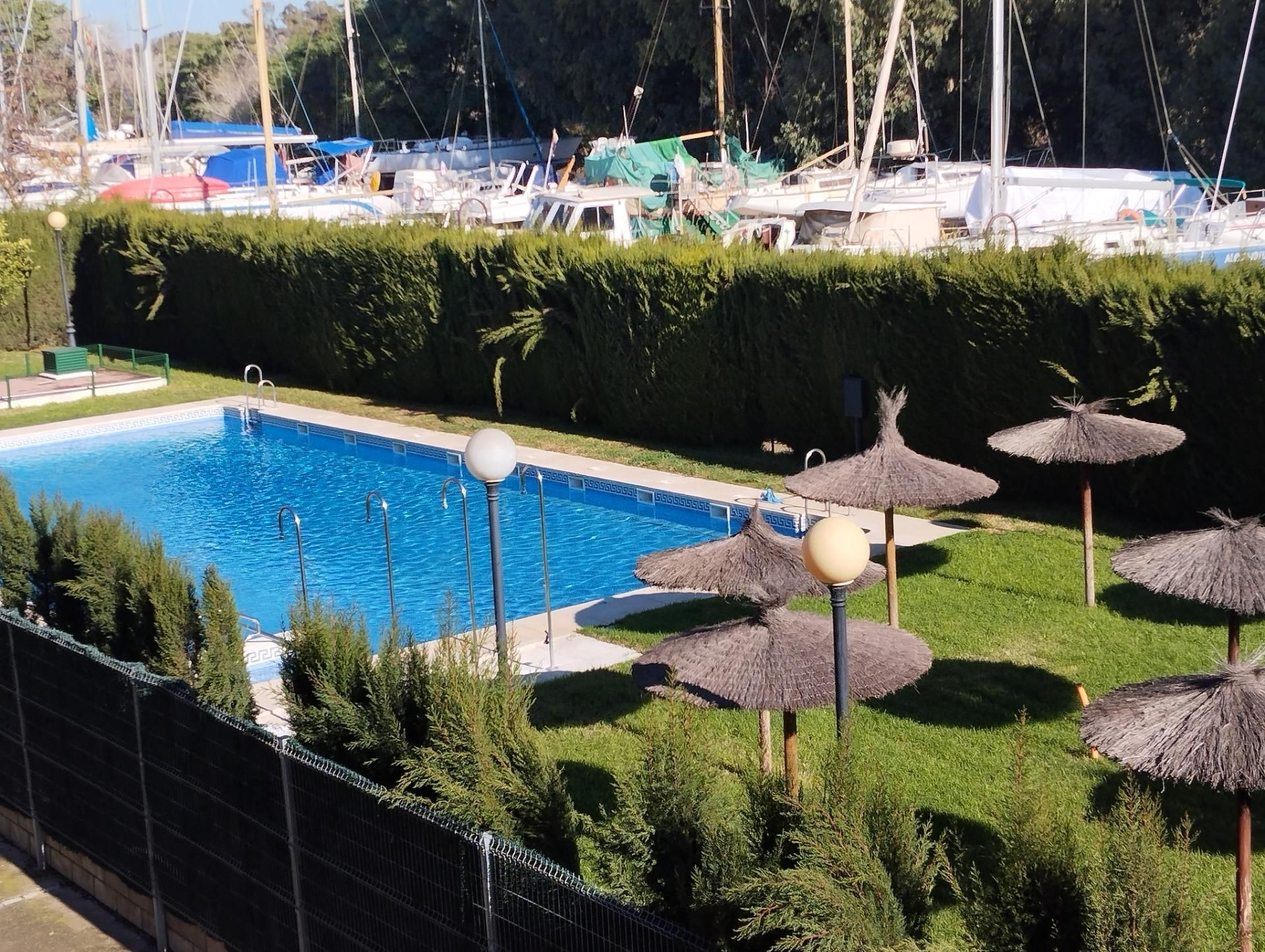 Swimming pool of Flat for sale in Gelves  with Air Conditioner, Heating and Terrace