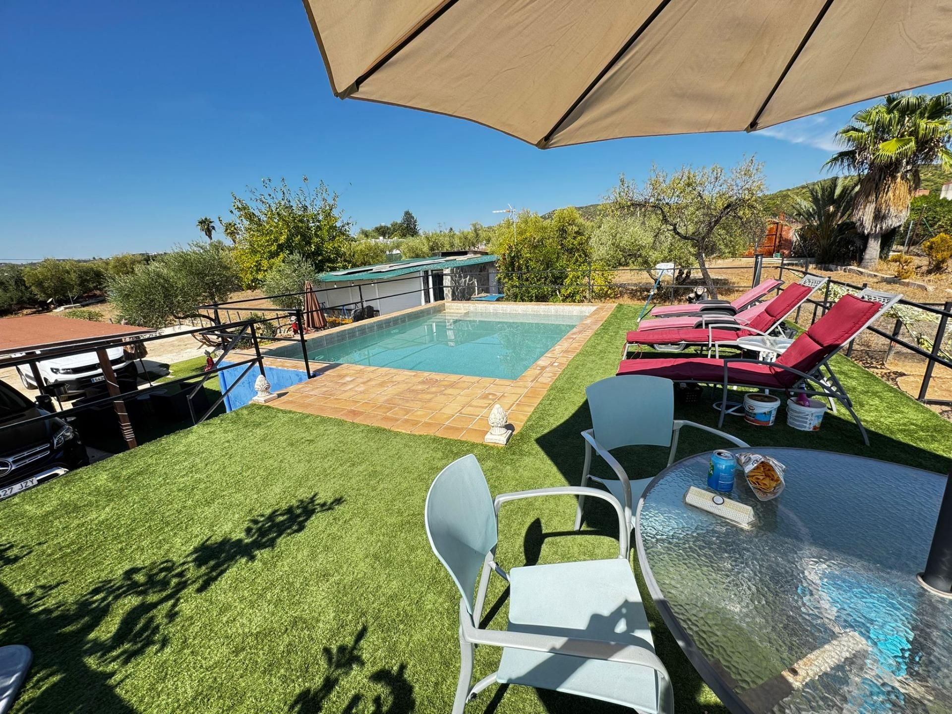Piscina de Casa o xalet en venda en Lora del Río amb Aire condicionat, Calefacció i Jardí privat