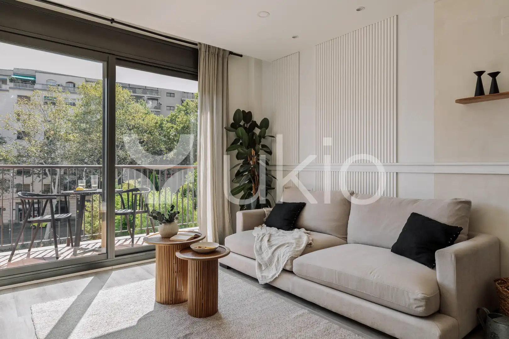 Living room of Apartments for rent in Barcelona  with Air Conditioner, Heating and Parquet flooring