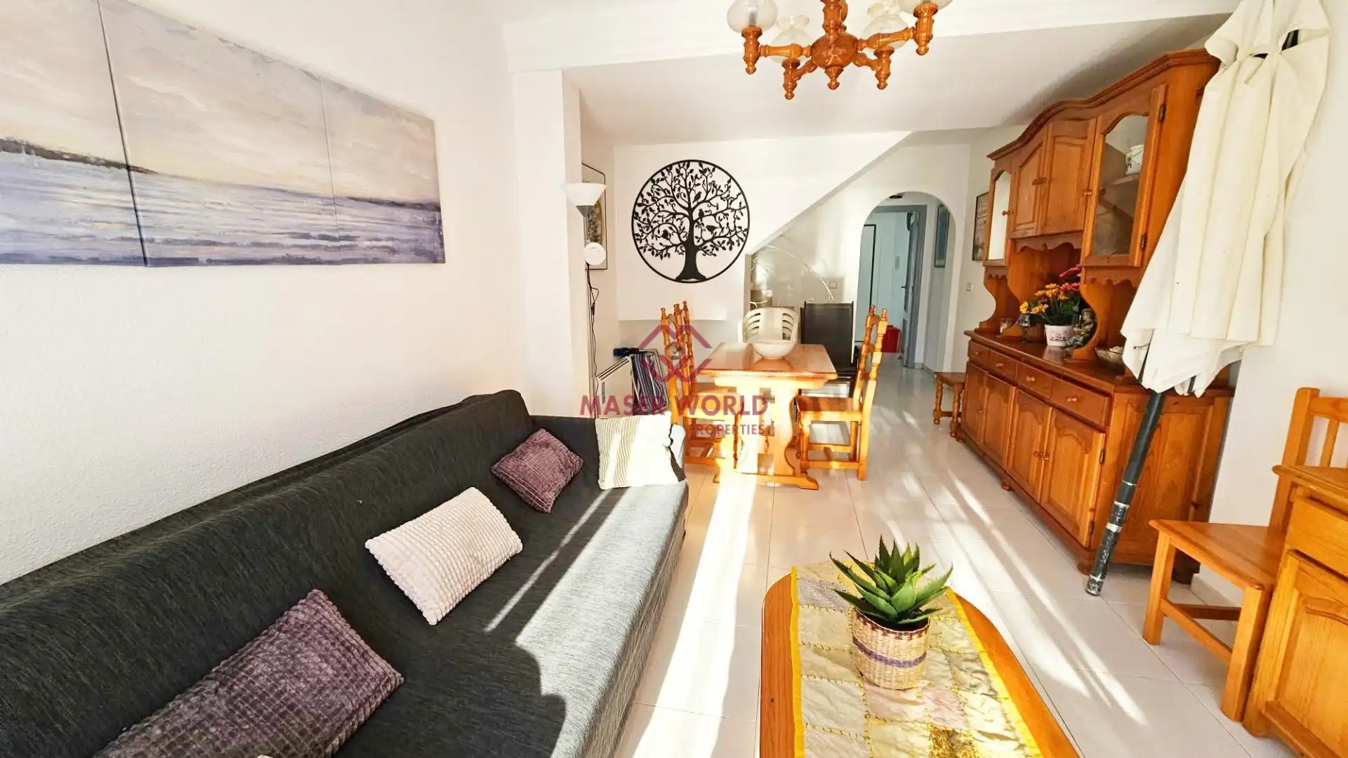 Sala de estar de Dúplex en venta en Mazarrón con Piscina comunitaria