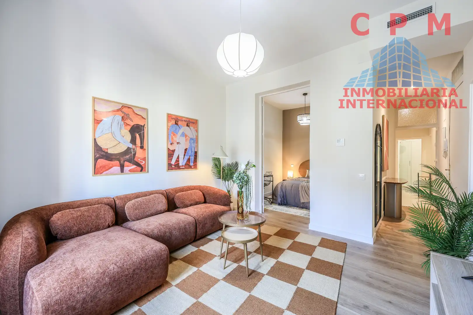 Living room of Flat for rent in Madrid  with Air Conditioner, Heating and Parquet flooring