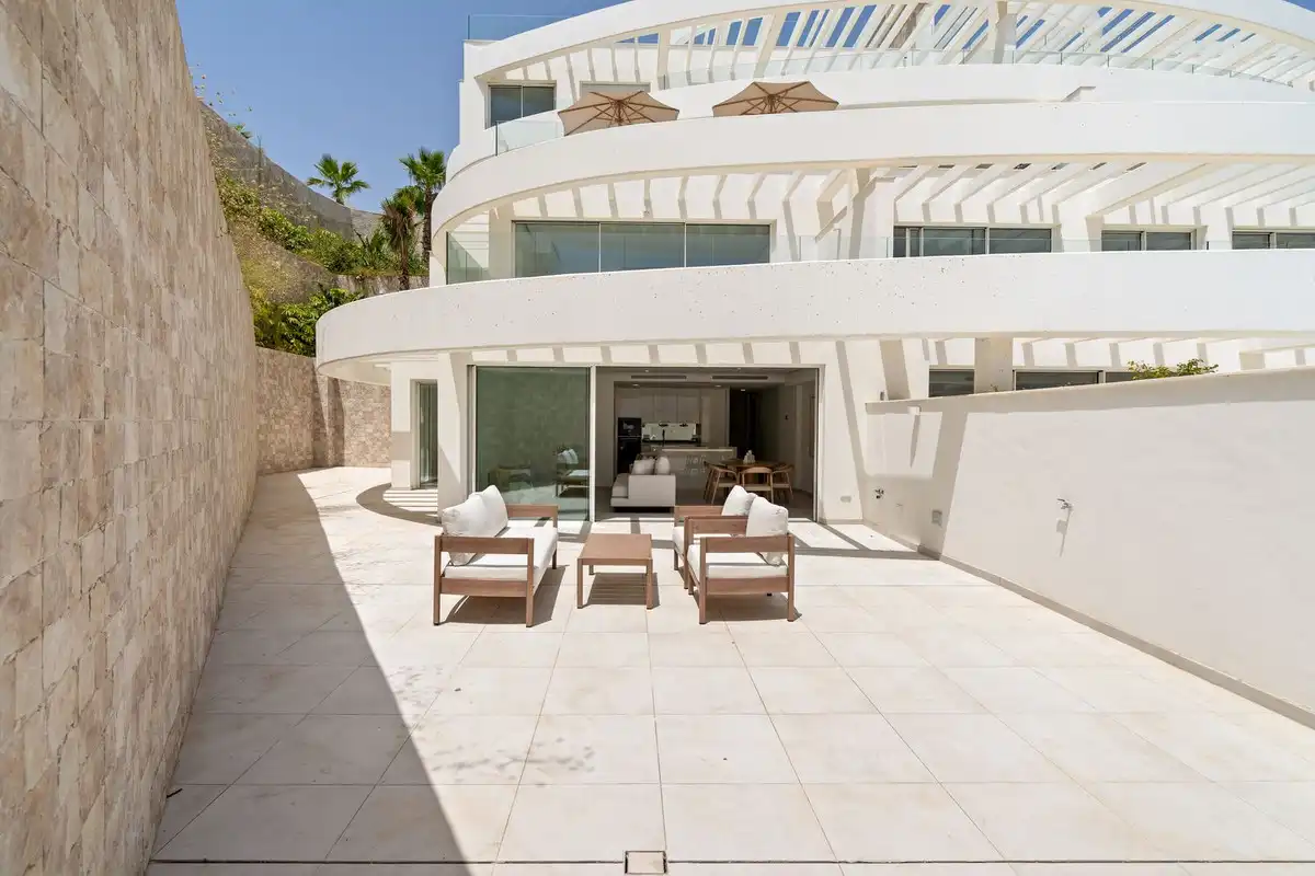 Terrasse von Erdgeschoss zum Verkauf in Mijas mit Klimaanlage, Heizung und Terrasse
