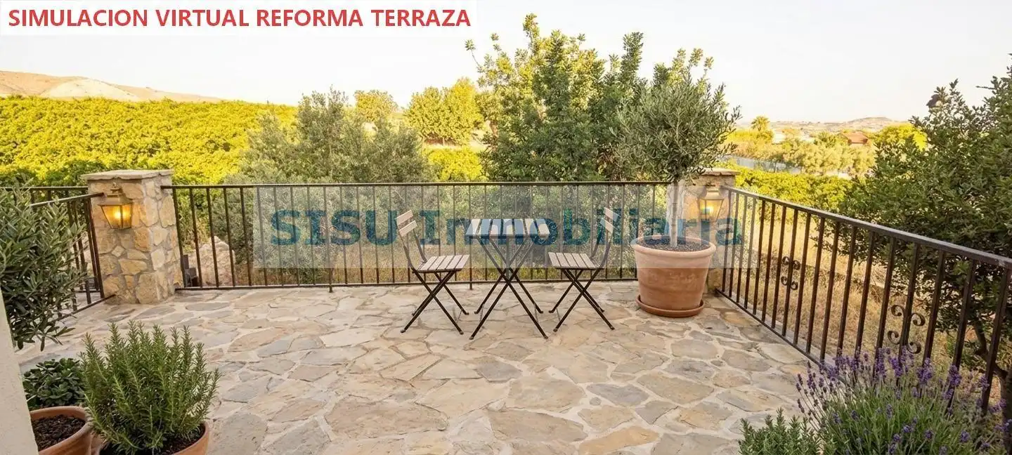 Terrassa de Finca rústica en venda en Pedralba amb Jardí privat, Terrassa i Piscina