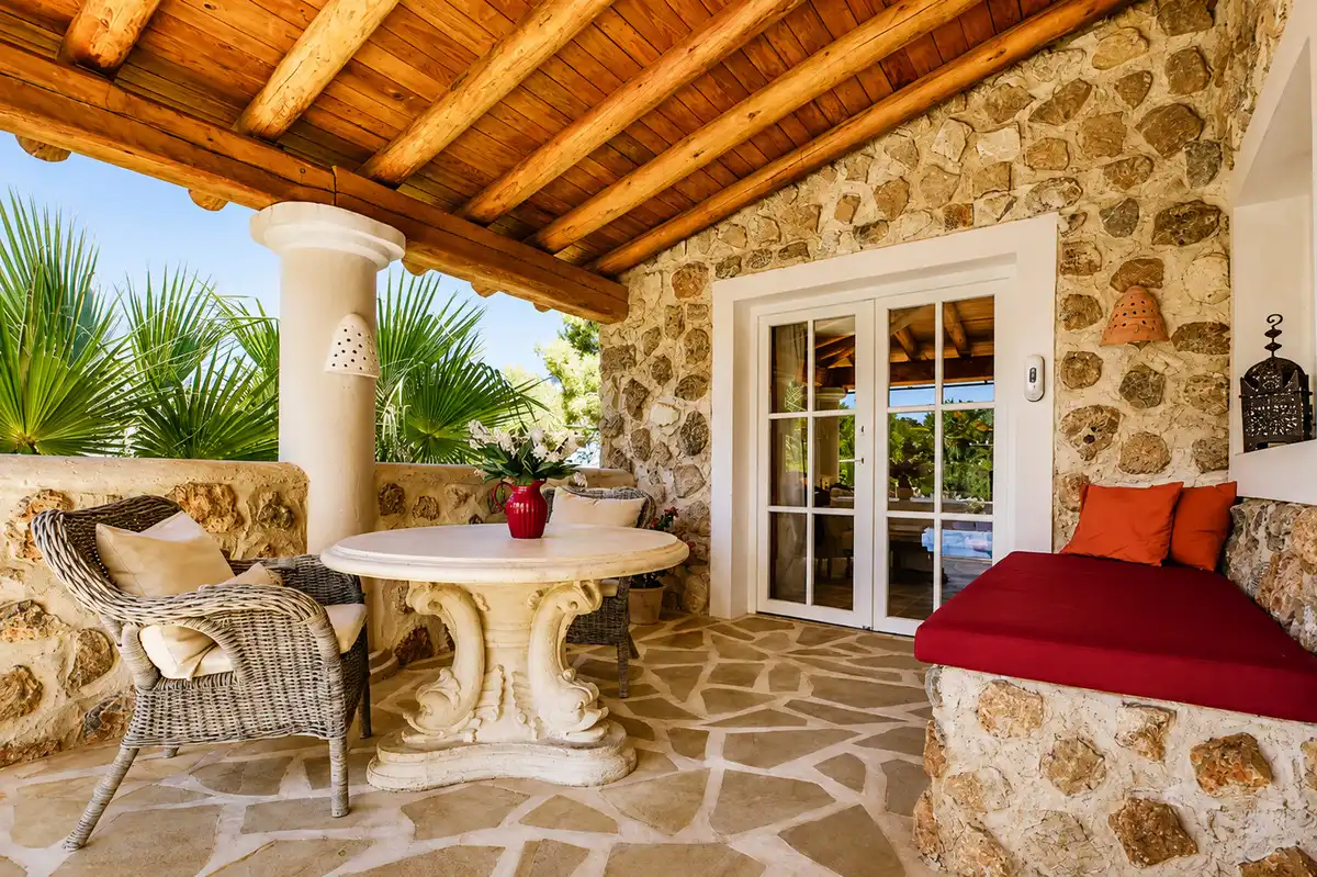 Terrace of Houses for rent in Santa Eulària des Riu  with Air Conditioner, Heating and Private garden