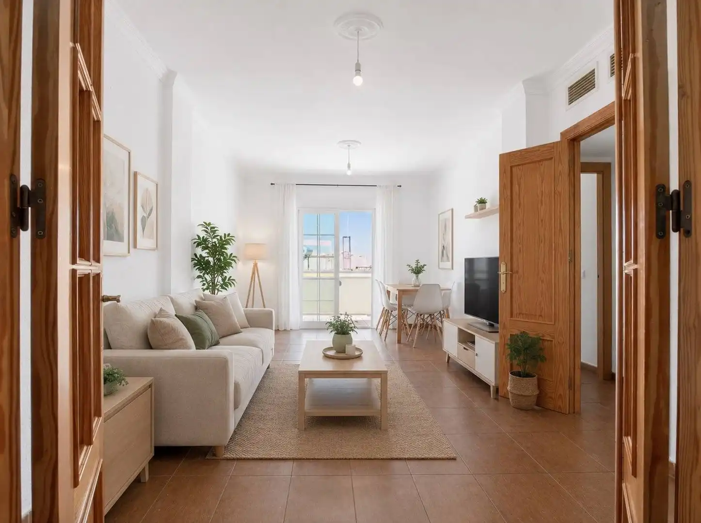 Living room of Flat for sale in Roquetas de Mar  with Terrace