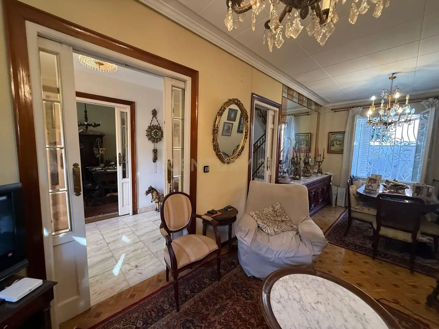 Living room of Houses for sale in Madrid  with Air Conditioner, Private garden and Storage room