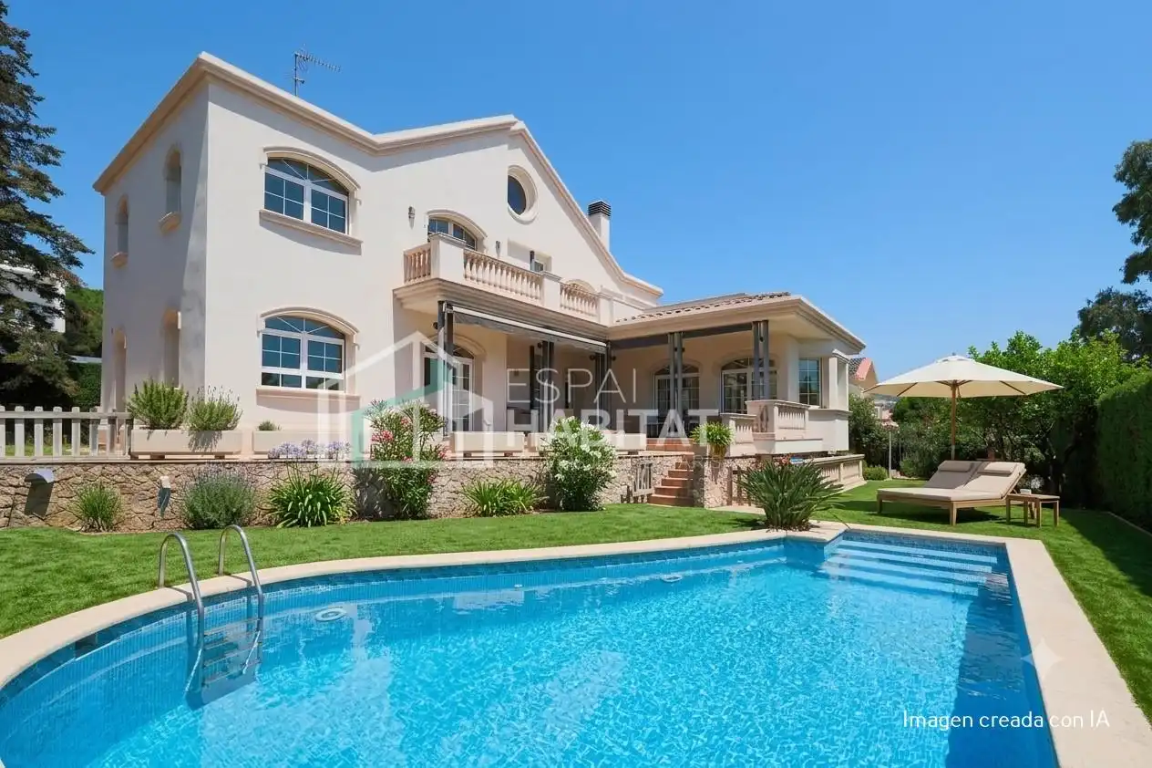 Vista exterior de Casa o xalet en venda en Vilassar de Dalt amb Calefacció, Jardí privat i Terrassa