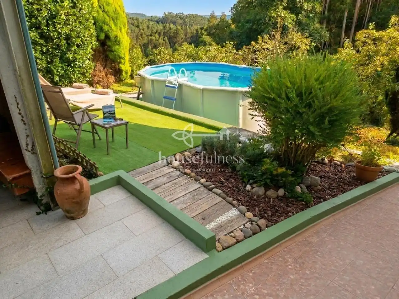 Terraza de Finca rústica de alquiler en Ferrol con Calefacción, Jardín privado y Terraza