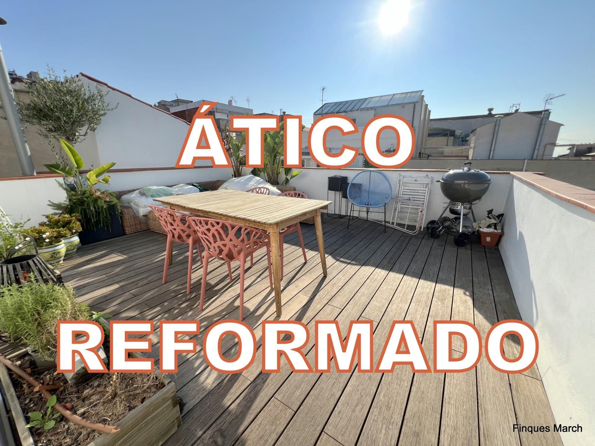 Terrace of Attic to rent in  Barcelona Capital  with Air Conditioner, Heating and Parquet flooring