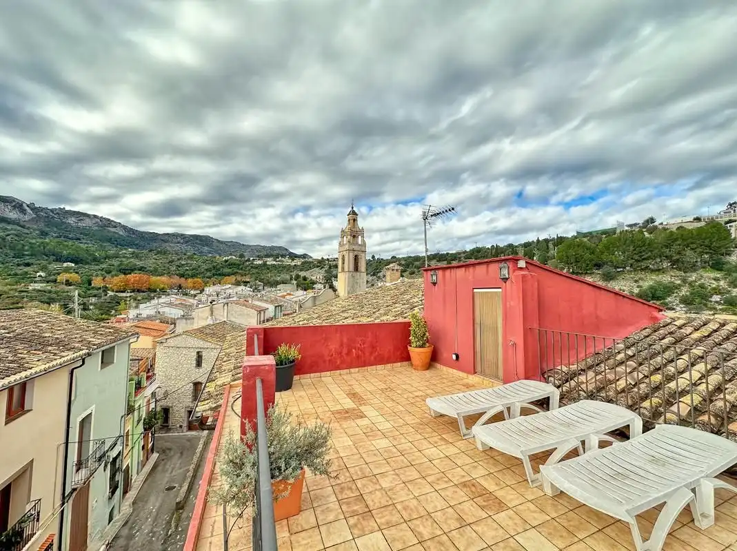 Terraza de Casa o chalet en venta en La Vall de Laguar con Aire acondicionado, Calefacción y Jardín privado