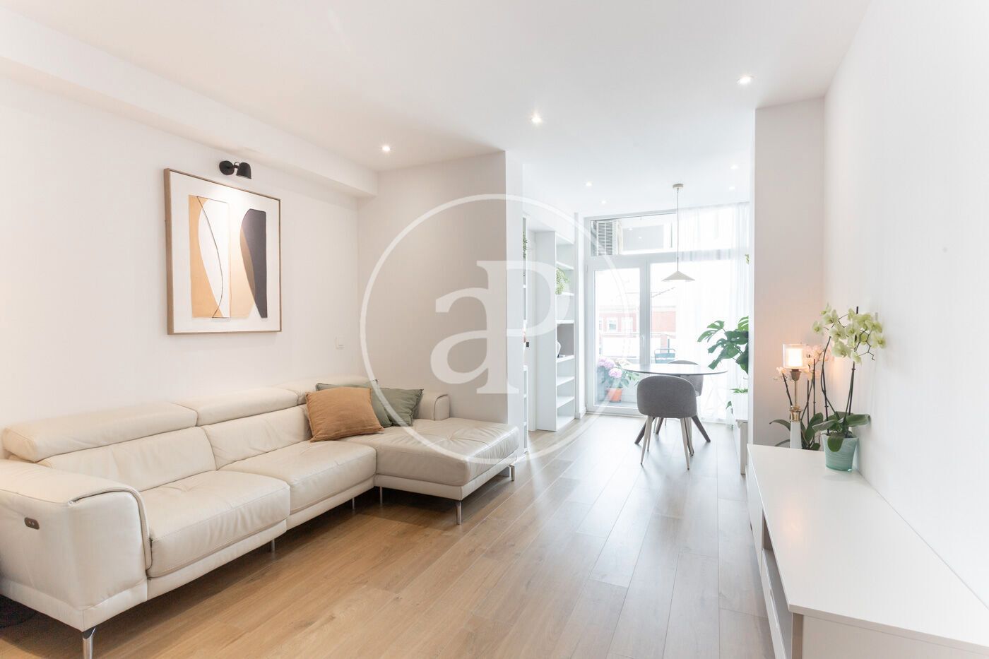 Living room of Flat to rent in  Barcelona Capital  with Air Conditioner, Heating and Furnished