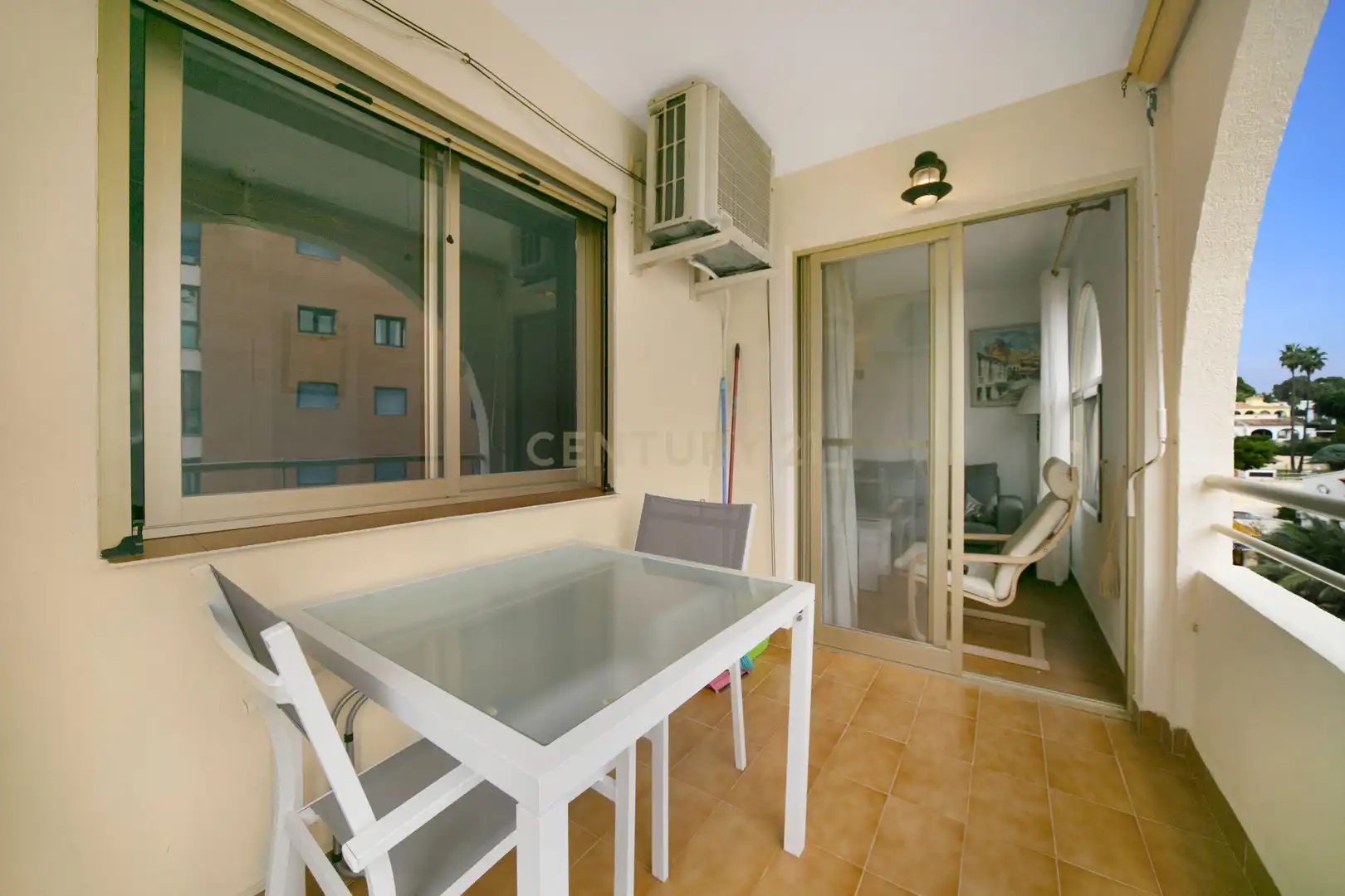 Terrassa de Apartament de lloguer en Calpe / Calp amb Aire condicionat, Rentadora i Microones