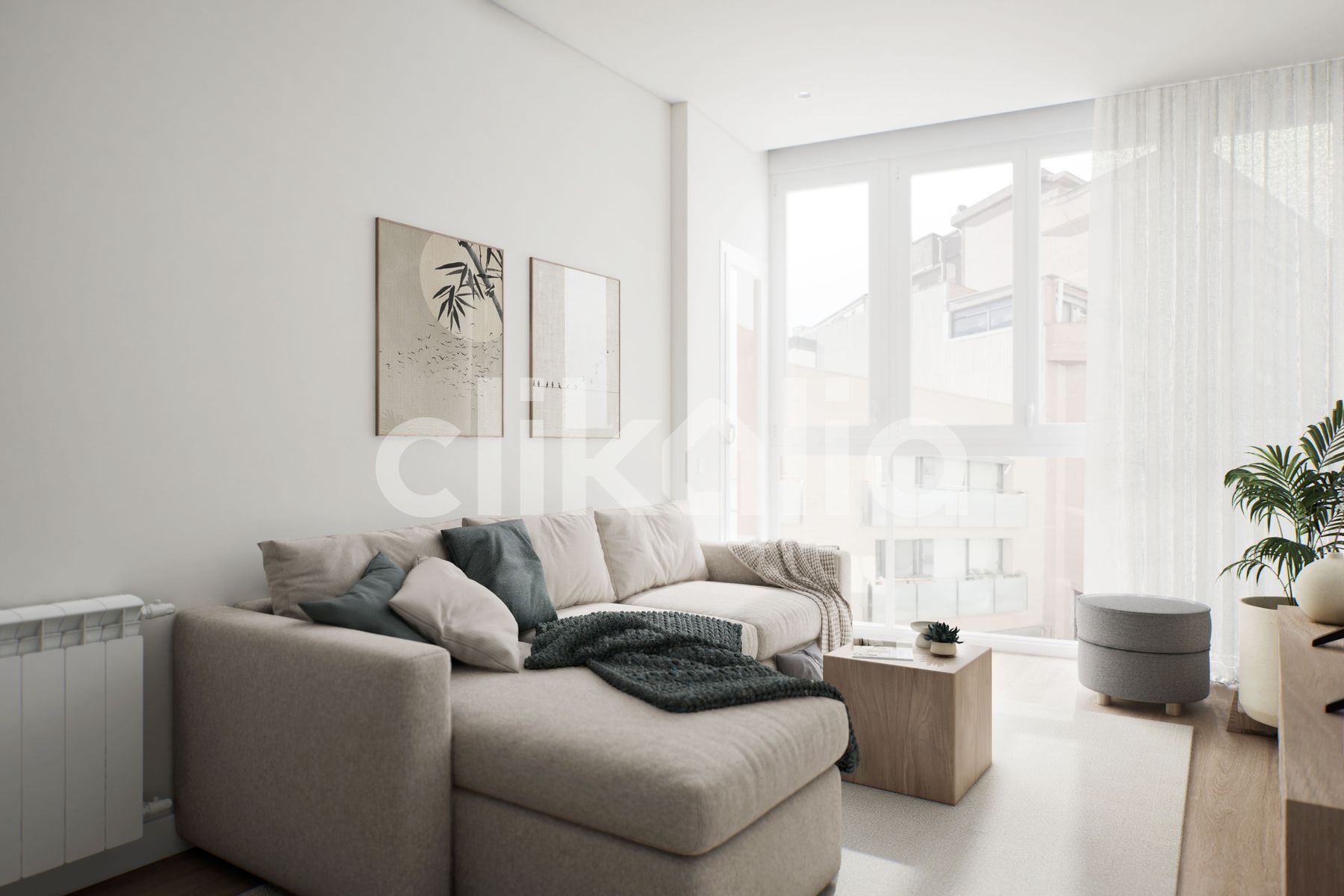 Sala d'estar de Pis en venda en  Barcelona Capital amb Aire condicionat, Calefacció i Terrassa