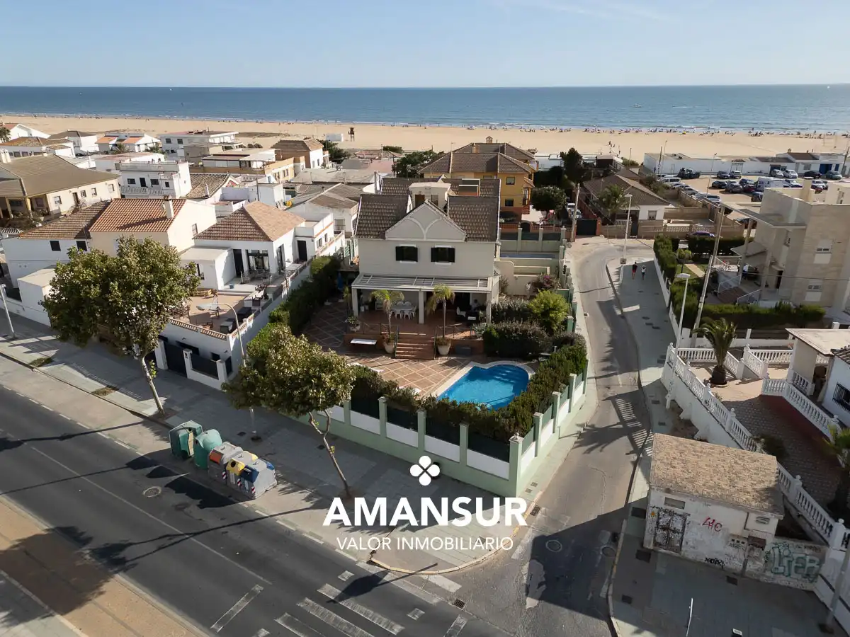 Exterior view of Houses for sale in Punta Umbría  with Heating, Terrace and Swimming Pool