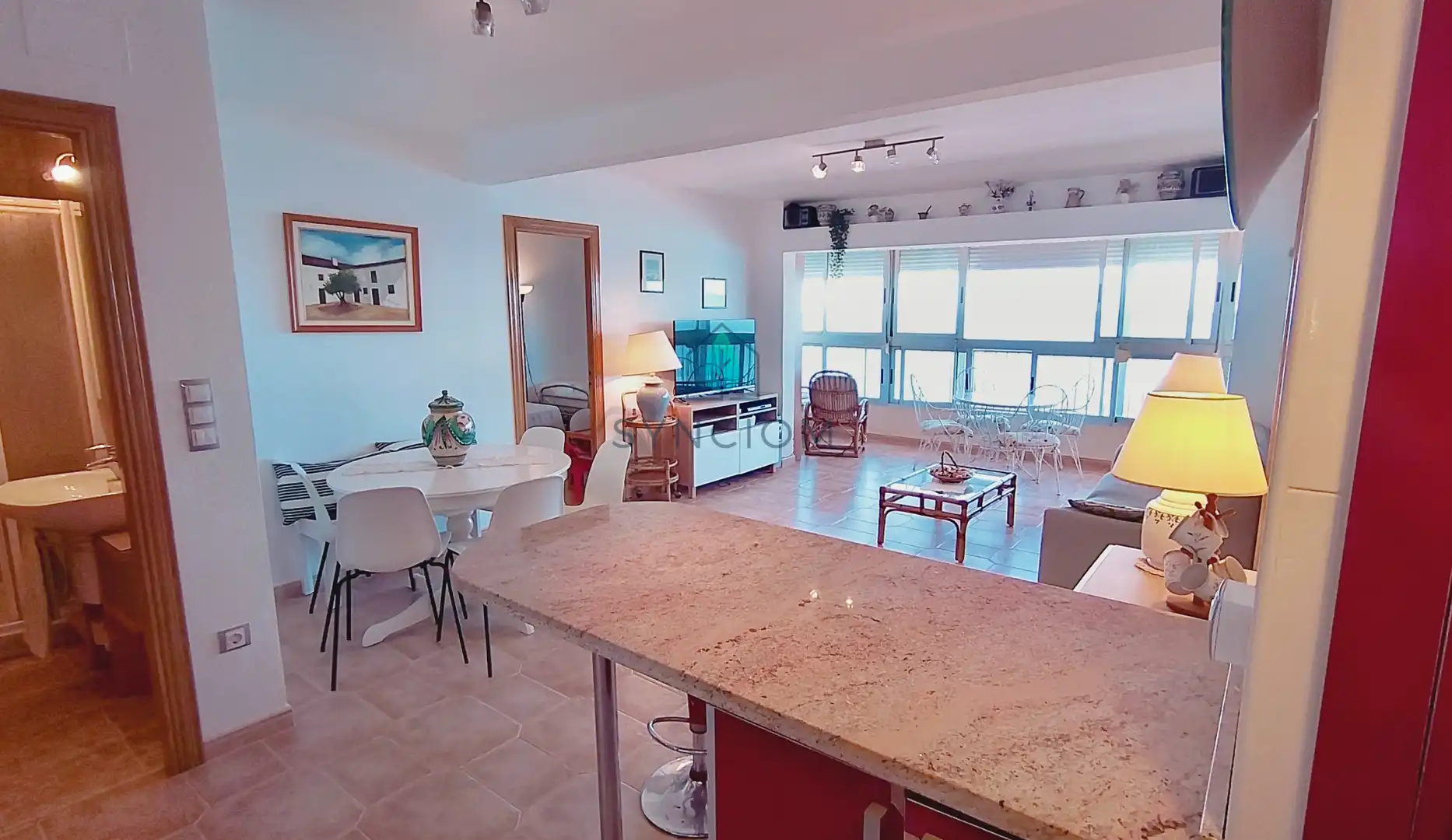 Sala de estar de Piso en venta en Sueca con Calefacción, Terraza y Trastero