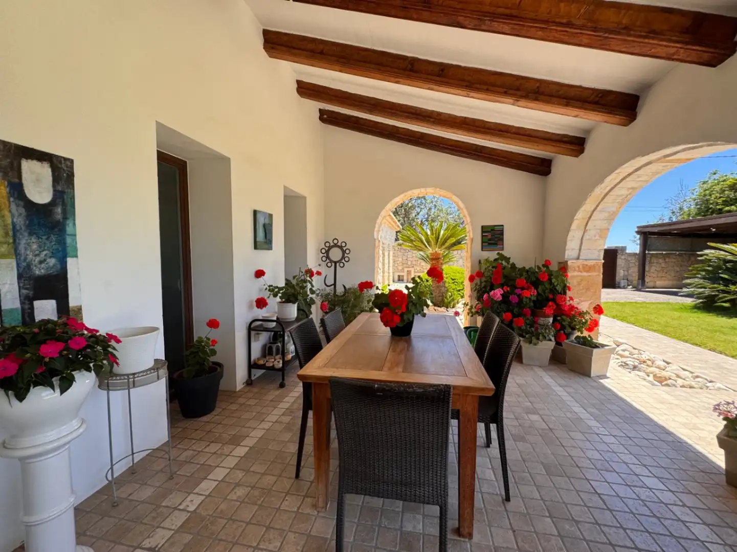 Terraza de Finca rústica en venta en Benissa con Aire acondicionado, Calefacción y Jardín privado
