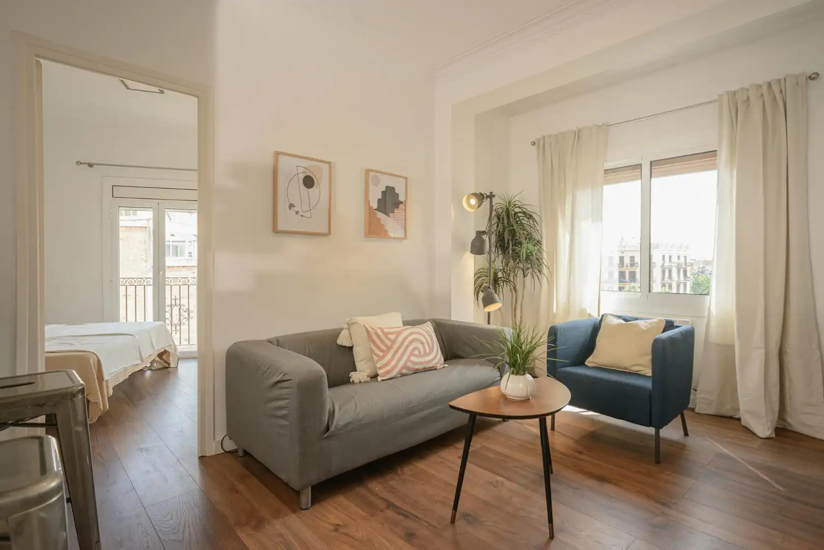 Sala de estar de Piso de alquiler en Barcelona con Calefacción, Amueblado y Lavadora