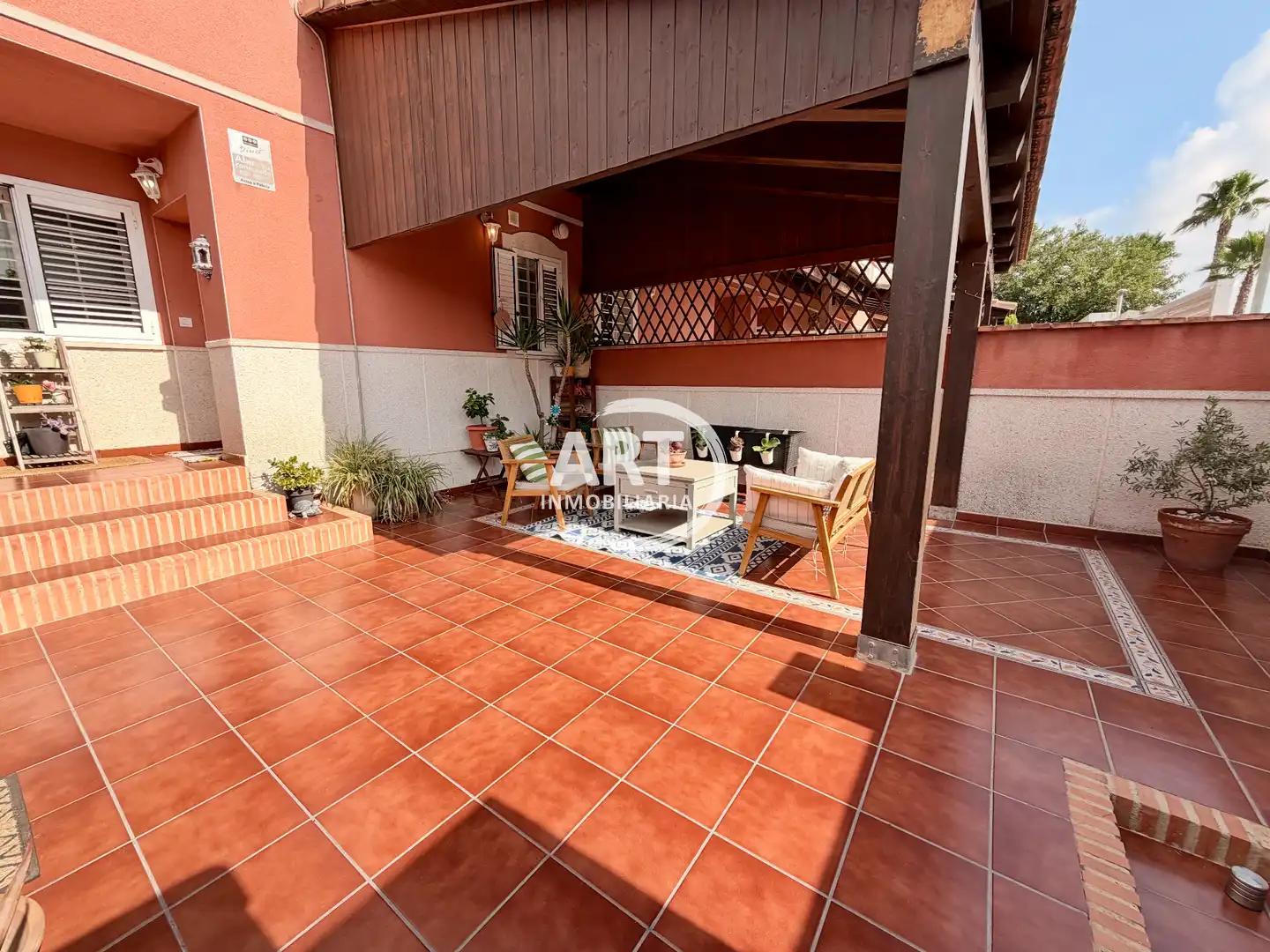 Jardí de Casa adosada en venda en La Pobla de Vallbona amb Aire condicionat, Calefacció i Jardí privat