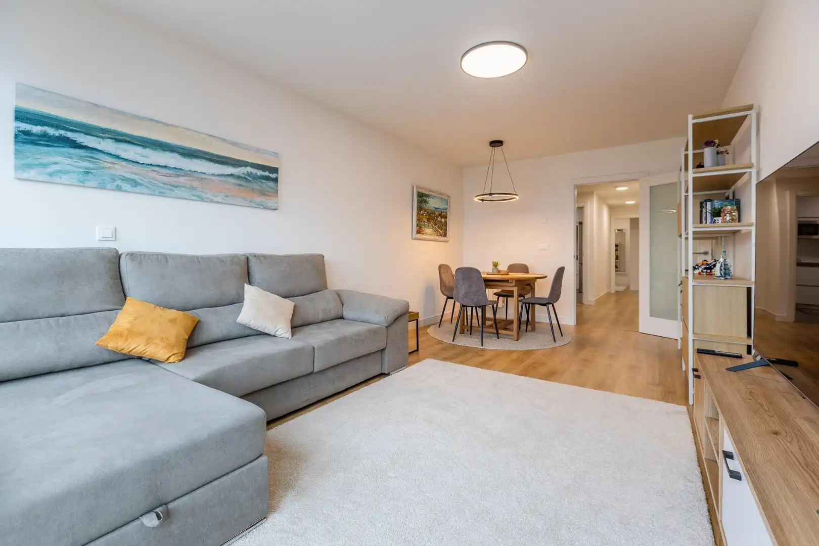 Sala de estar de Piso en venta en A Coruña Capital  con Calefacción, Jardín privado y Terraza