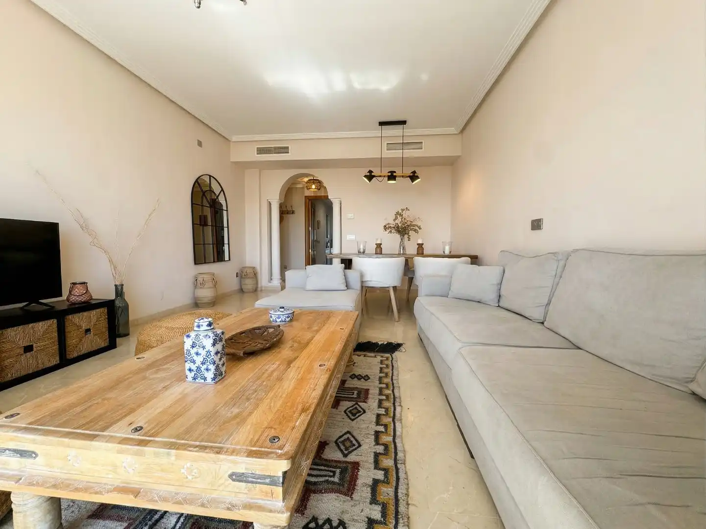Sala de estar de Apartamento en venta en Manilva con Aire acondicionado, Calefacción y Terraza