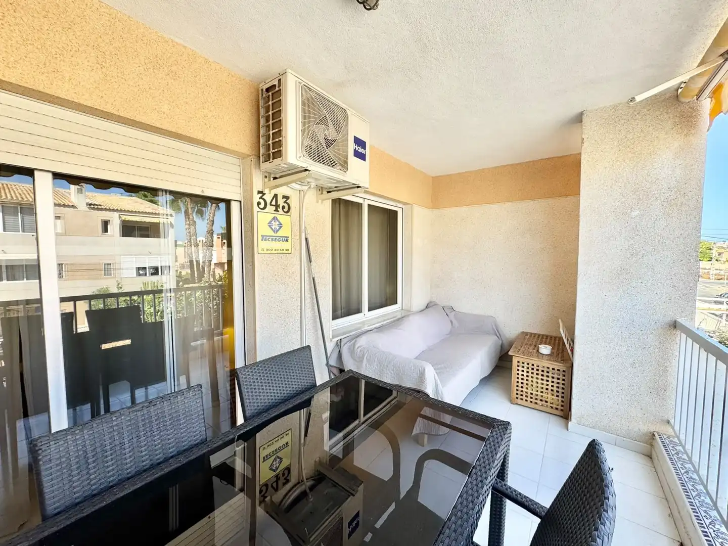 Balcony of Flat for rent in Torrevieja  with Air Conditioner, Heating and Swimming Pool
