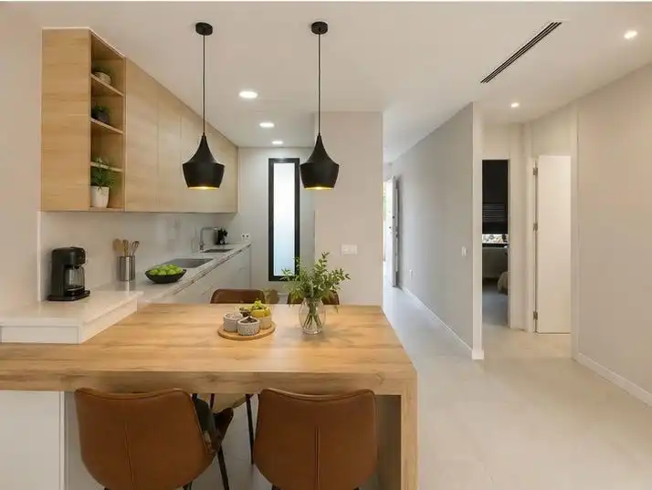 Cocina de Casa adosada de alquiler en Finestrat con Aire acondicionado, Jardín privado y Terraza