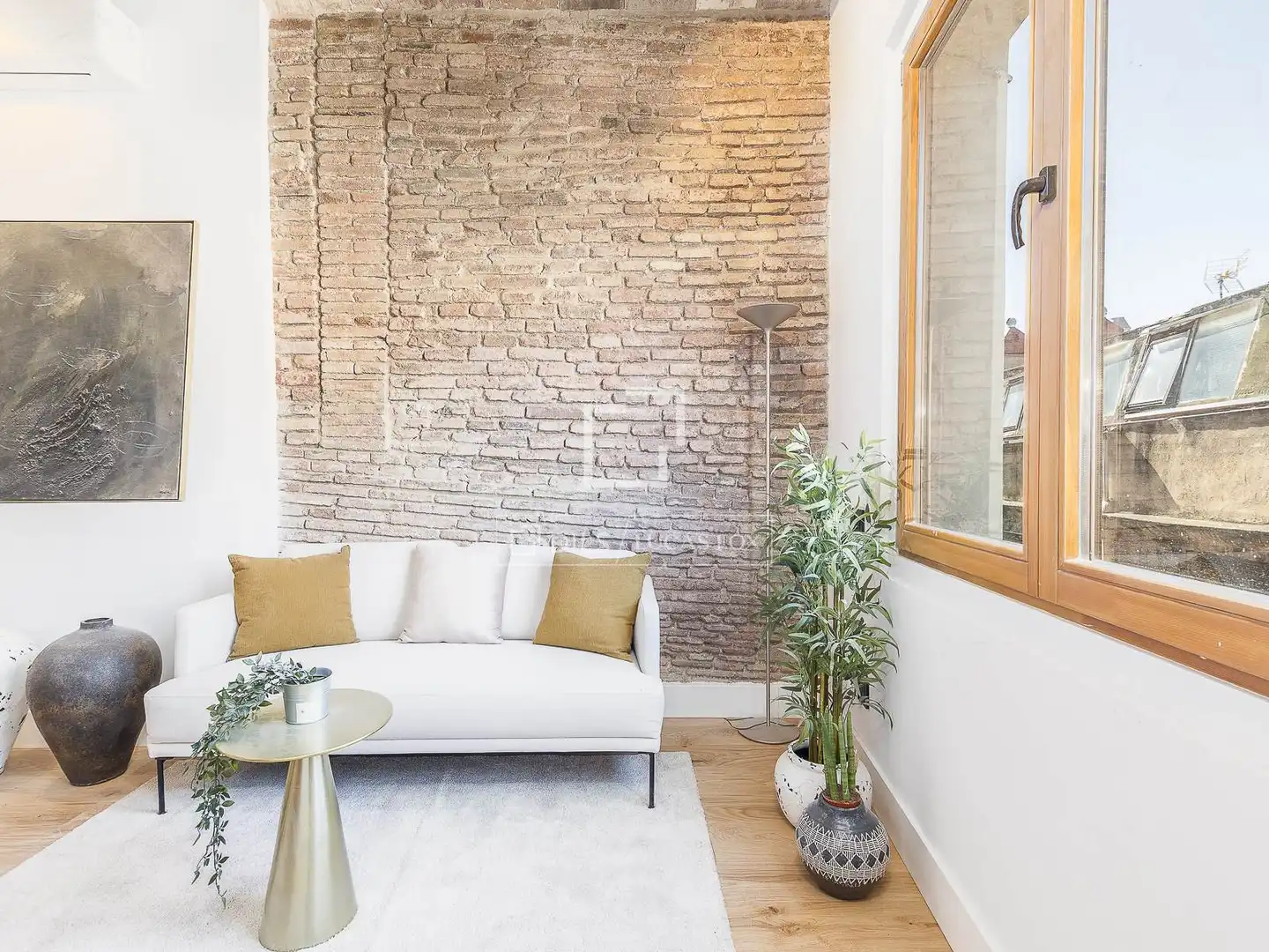 Sala de estar de Piso en venta en Barcelona con Aire acondicionado y Balcón