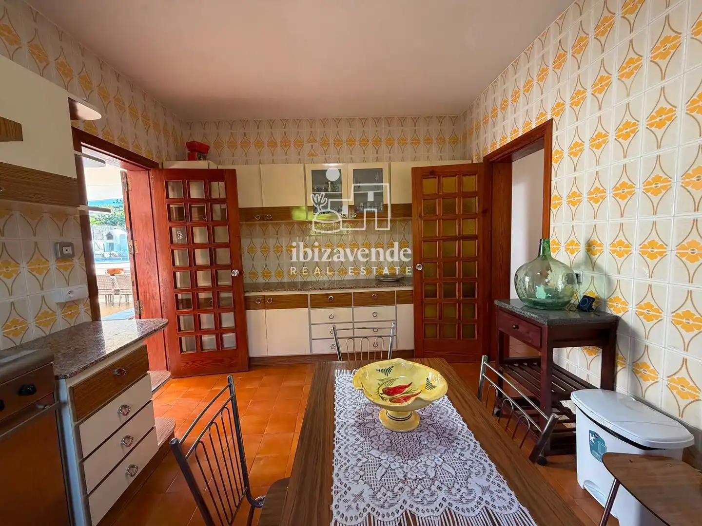Cocina de Casa o chalet de alquiler en Santa Eulària des Riu con Aire acondicionado, Piscina y Amueblado
