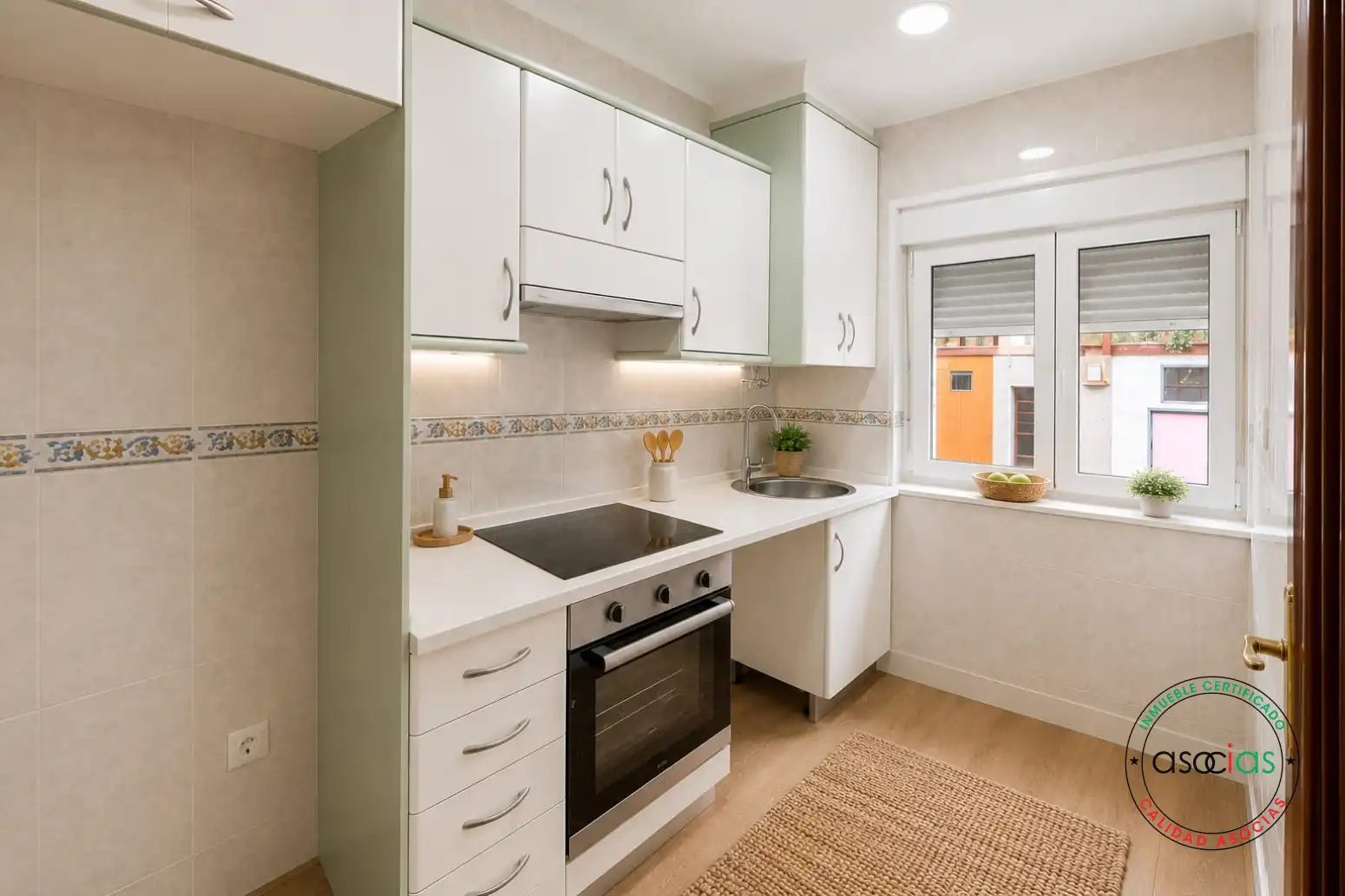 Kitchen of Flat for sale in Gijón   with Heating and Private garden