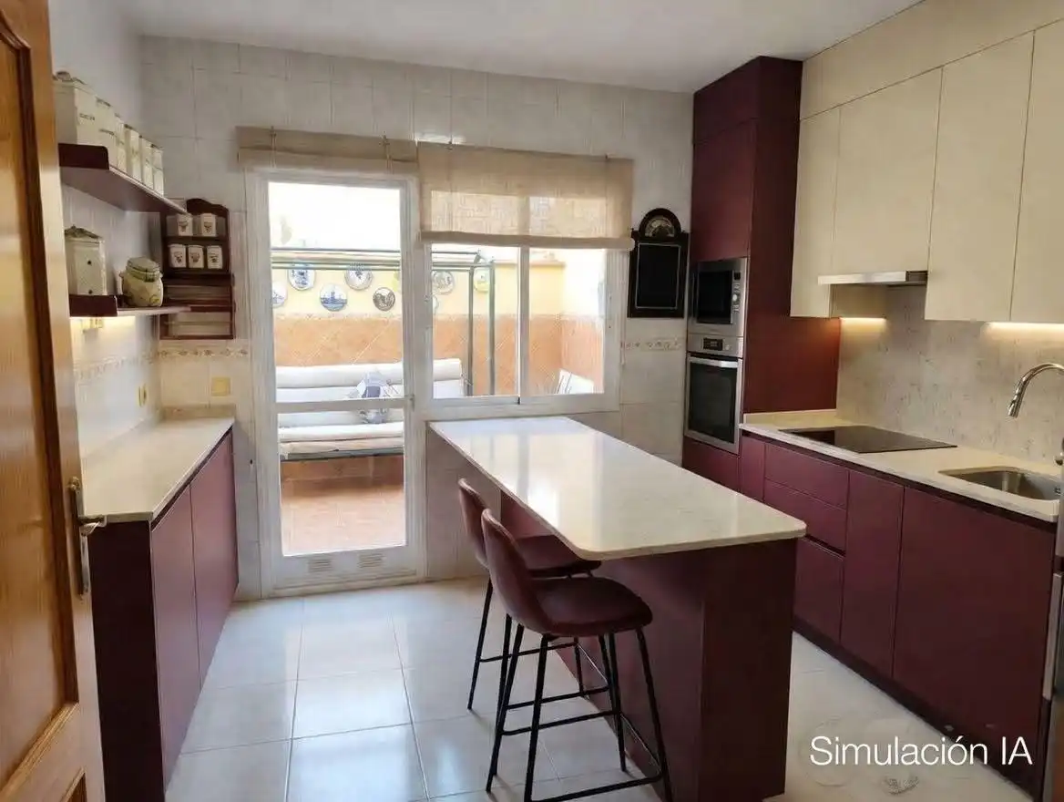 Cocina de Casa o chalet en venta en Málaga con Aire acondicionado, Calefacción y Jardín privado