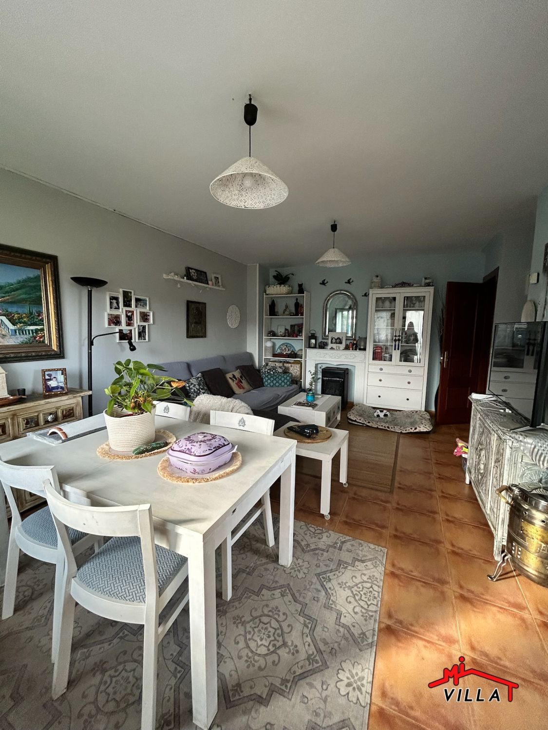 Wohnzimmer von Einfamilien-Reihenhaus zum Verkauf in Rasines mit Heizung, Terrasse und Abstellraum