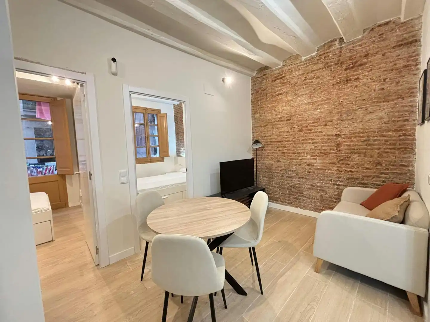 Sala d'estar de Pis de lloguer en Barcelona amb Aire condicionat, Moblat i Rentadora