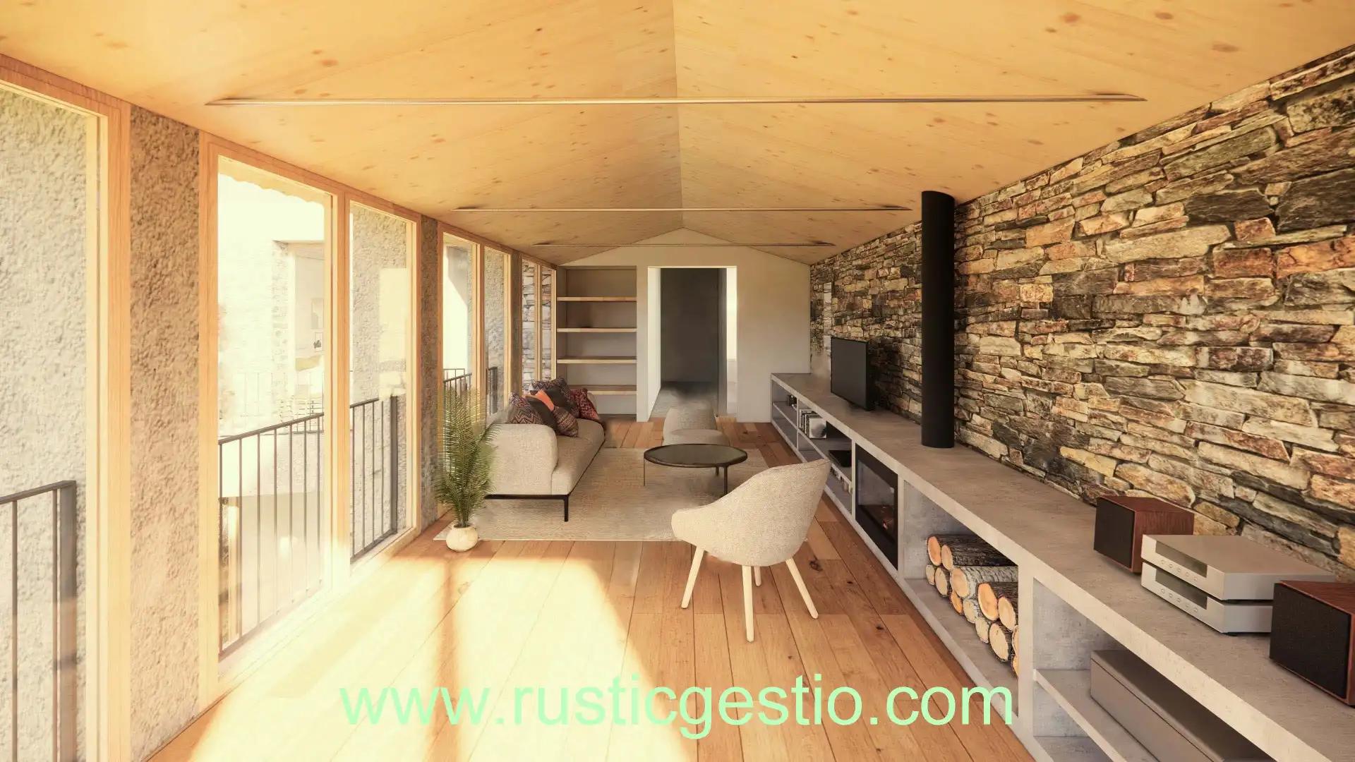 Sala de estar de Finca rústica en venta en Ogassa con Jardín privado y Terraza