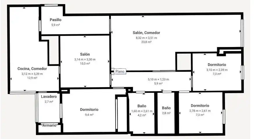 Flat for sale in Granada