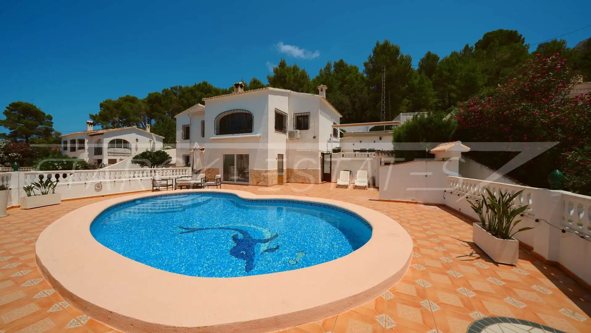 Vista exterior de Casa o xalet en venda en Benidoleig amb Aire condicionat, Jardí privat i Piscina
