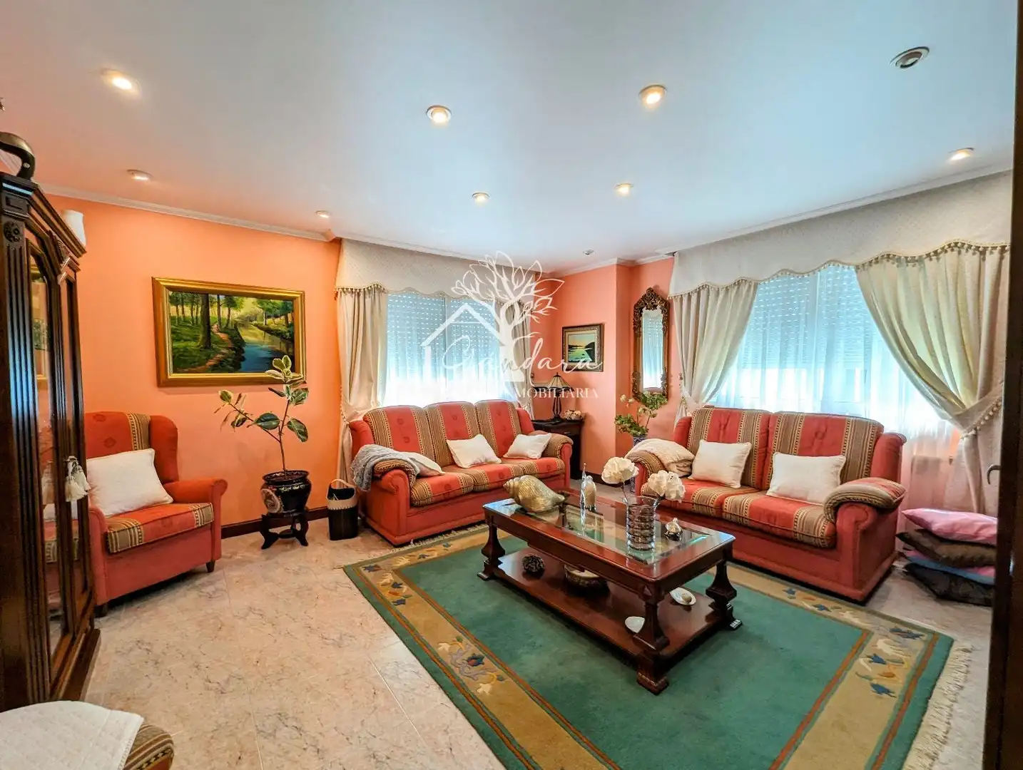 Living room of Houses for sale in Ferrol  with Heating, Parquet flooring and Terrace